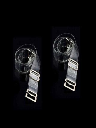 Women Detachable Transparent Bra Straps Plastic Steel Free-Size 2-Pairs - fimsfashion