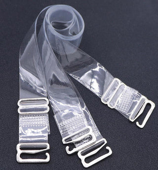 Women Detachable Transparent Bra Straps Plastic Steel 10mm 2-Pairs - fimsfashion