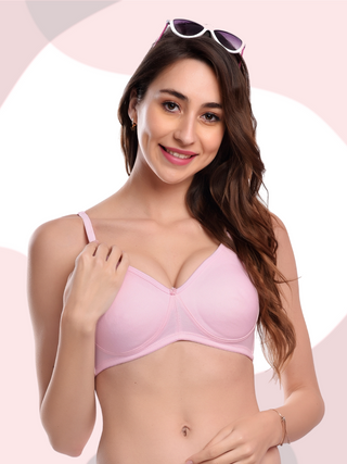 FIMS Fashion Women Cotton Blend Solid Moulded Bra Pack of 1