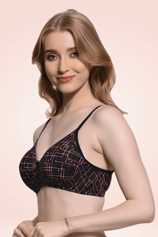 black padded bra