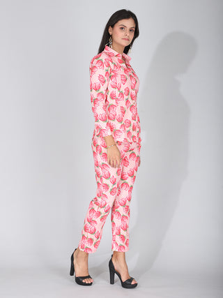 Blush Floral Printed Co-Ord Set
