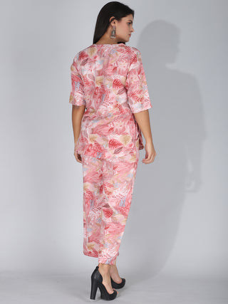 Peachy Pink Floral Co-Ord Set Loungewear