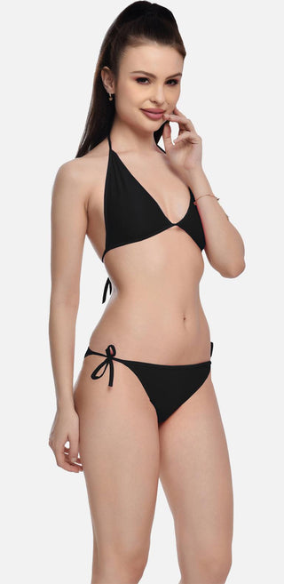 Women Satin Nylon Lycra Spandex Bikini Set for Women, Beach Lingerie for Girls - fimsfashion