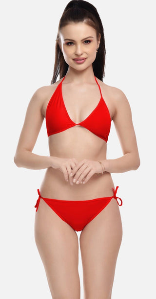 Women Satin Nylon Lycra Spandex Bikini Set for Women, Beach Lingerie for Girls - fimsfashion