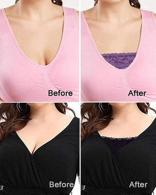 Women Cotton Spandex Boob Tape Camisole Clip-on Silicone Padded Bra Nipple Pasties Free-Size - fimsfashion